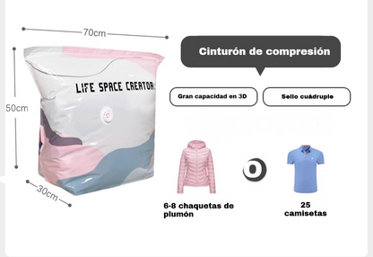 👕📦【3 piezas 25€】Bolsas de compresión para guardar ropa, no requieren vacío, diseño reforzado.