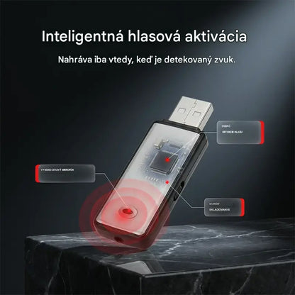 Prenosný USB hlasový záznamník s vysokým rozlíšením a redukciou šumu