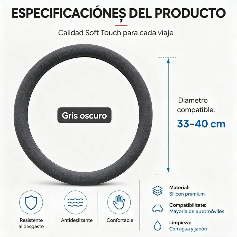 Funda protectora para el volante del coche