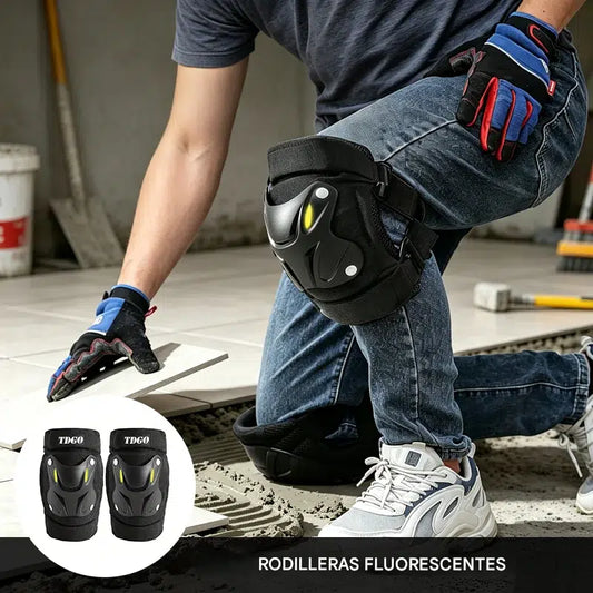 Rodilleras protectoras fluorescentes para todas las estaciones