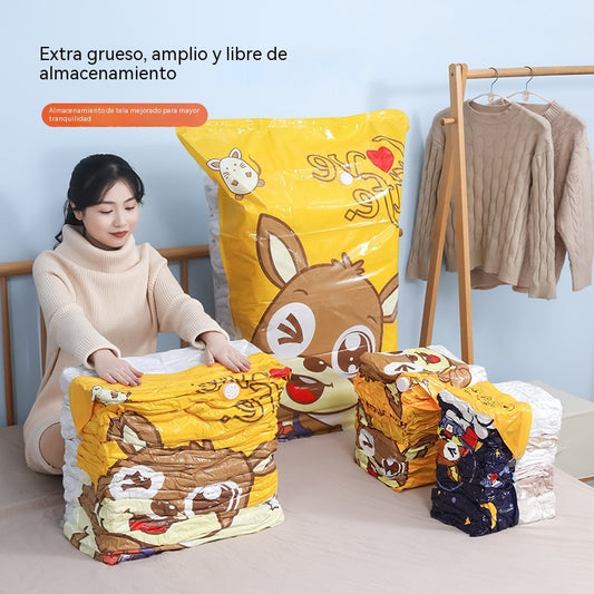 🧳【Juego de 5 piezas】💨 Bolsa de almacenamiento al vacío grande y compresible: no requiere bomba, es a prueba de fugas e ideal para ahorrar espacio en maletas y en casa ✈️