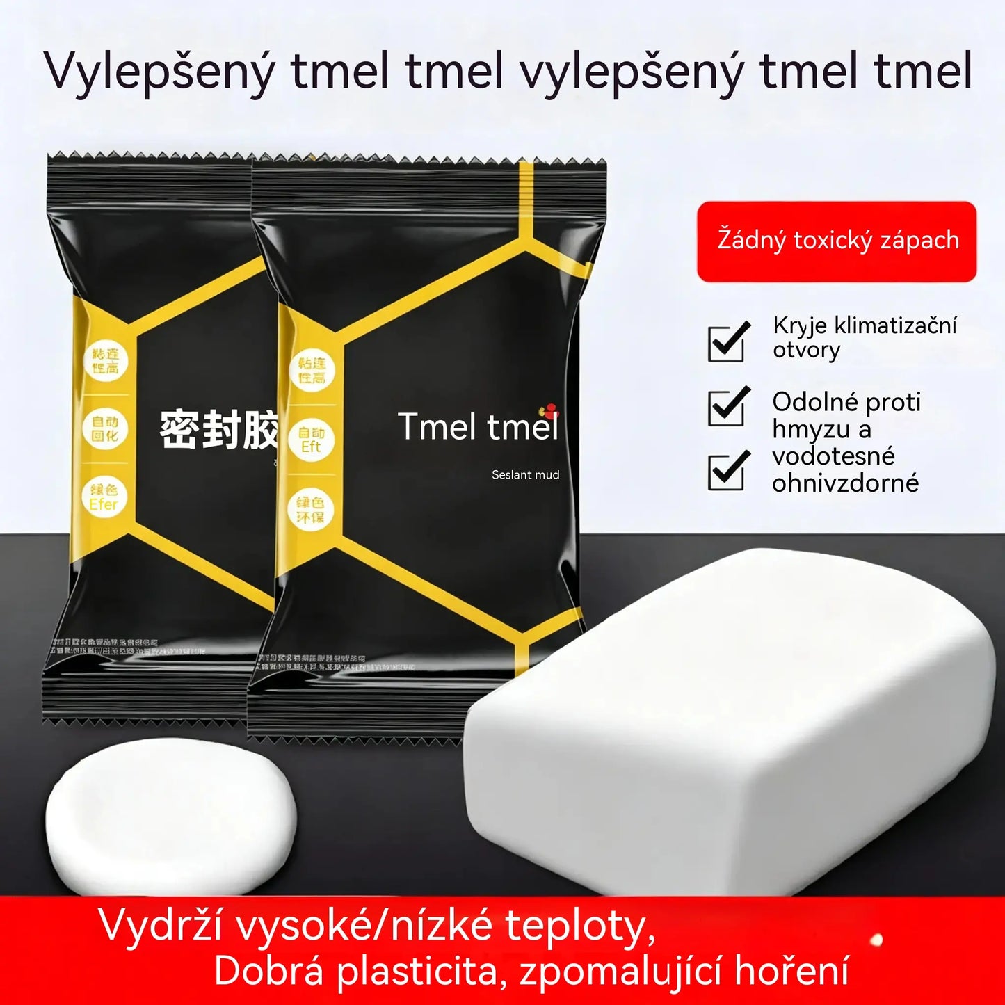 【10 položiek za 22 eur】🔧 Biely vodeodolný tmel - Na opravu otvorov, stien a vzduchovodov klimatizácie 💧🏠
