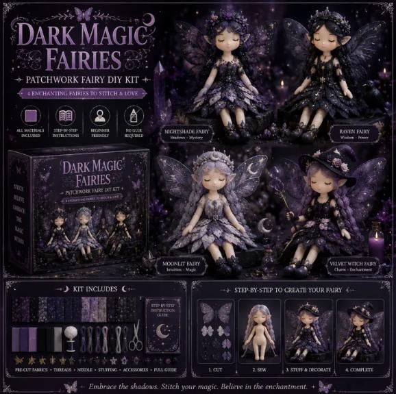 🌸50% zľava - Šijacia séria Fairy Tale - Sada patchworkových víl pre domácich majstrov✨👼