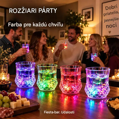 ✨💎Súprava pohárov na nápoje Crystal s LED osvetlením aktivovaným kvapalinou🥂