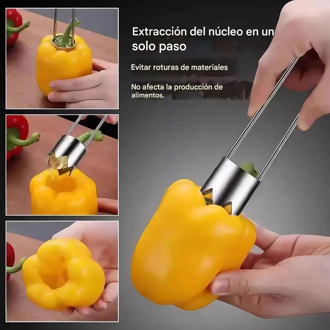 ✨【Compra 1 y llévate 1 gratis】✨ Descorazonador multifuncional de frutas y verduras, material de grado alimenticio para descorazonador de calabaza amarga y manzana, electrodoméstico de cocina.