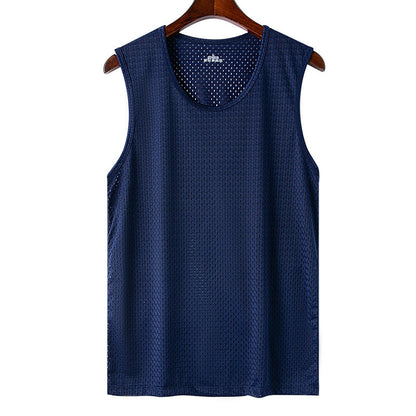 🔥🔥【2 piezas】【30-120kg】Camiseta informal de seda helada para hombre ✅ Ligera, transpirable y de secado rápido.