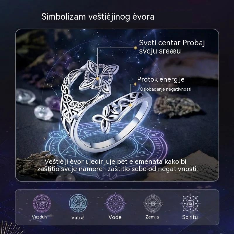 【Kupite 1 i dobijete 1 besplatno】2 komad 23 eura】Prsten od keltskog čvora od srebra S925