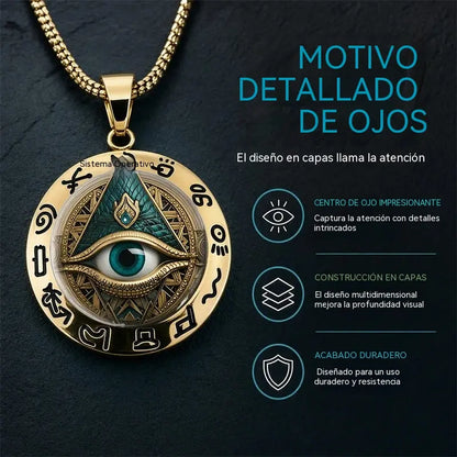 👁️ ¡Disfruta ahora de un 50% de descuento! ✨ Este collar cuenta con un colgante vintage de ojo que todo lo ve, un diseño misterioso, ligero y duradero, perfecto para el día a día o para ocasiones especiales. 🖤