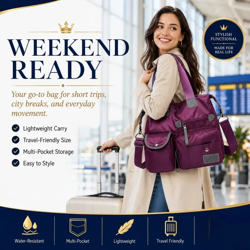 Bolso tote impermeable de gran capacidad para mujer