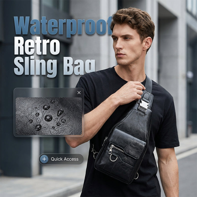 💯🎁Muška retro vodootporna torba za rame od umjetne kože
