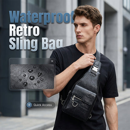 💯🎁Muška retro vodootporna torba za rame od umjetne kože