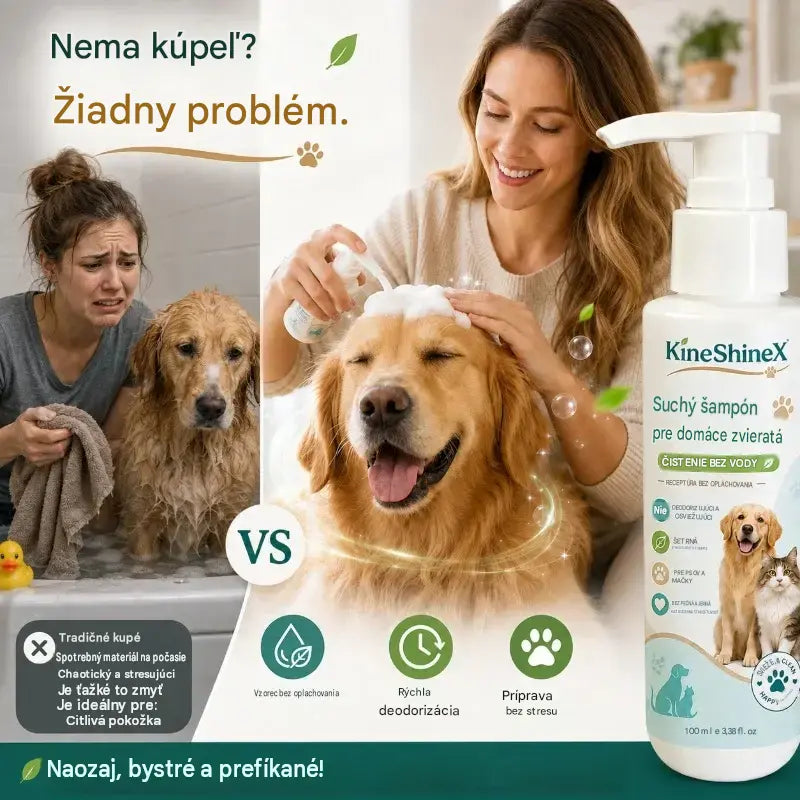🐶🐶 Penový šampón bez oplachovania vhodný pre domáce zvieratá
