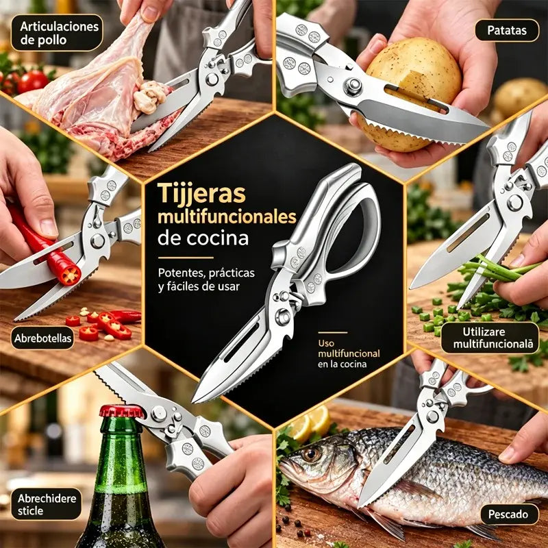 ✂️🦴Tijeras de cocina multifuncionales de alta resistencia