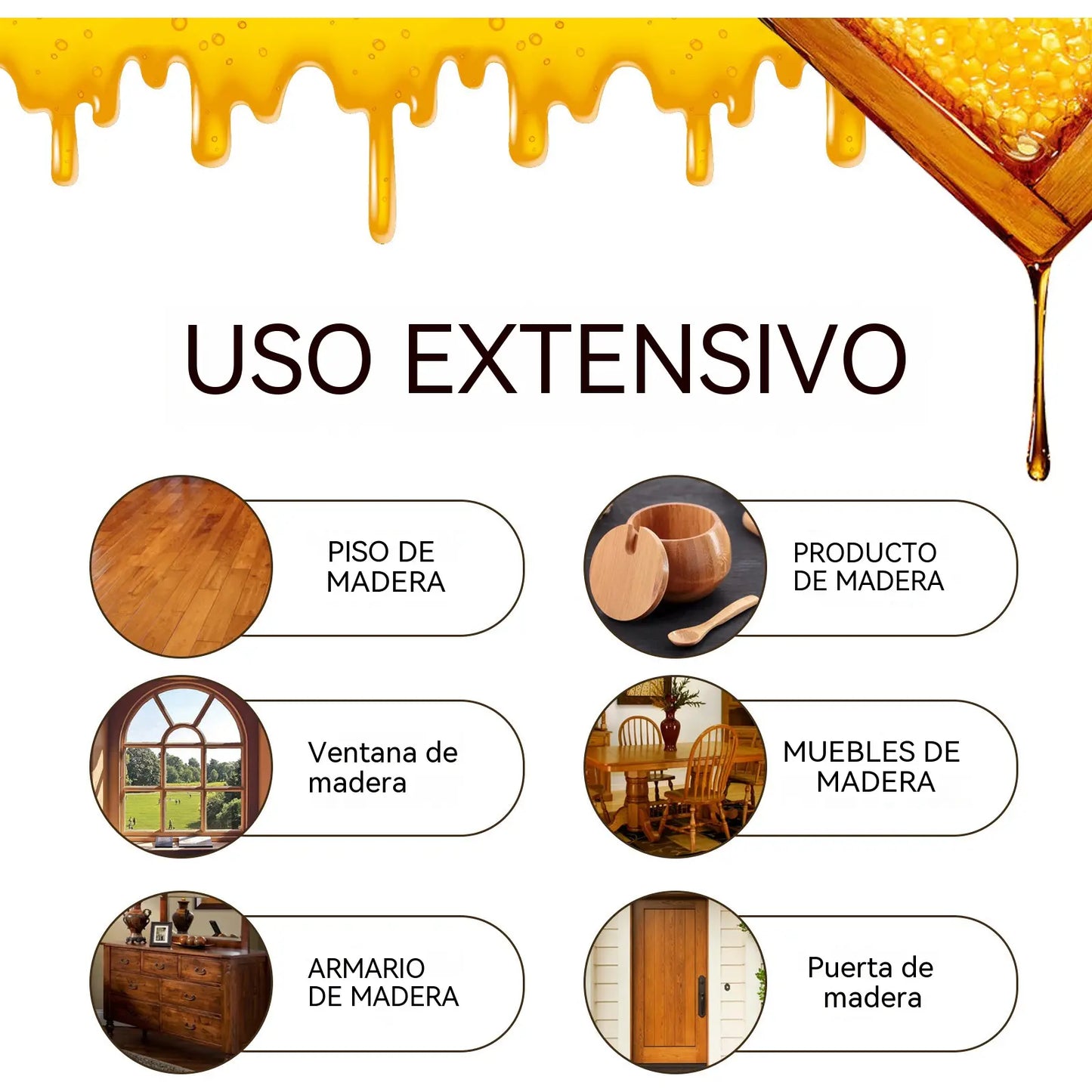 🔥Spray de cera de abeja natural micromolecular para el cuidado de muebles, mantenimiento y pulido de suelos.