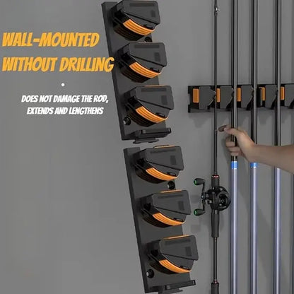 📢📢 ¡50% DE DESCUENTO! ⏰ Soporte de pared para cañas de pescar🎣🚡