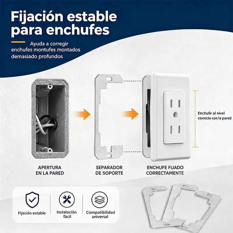 🔌 5 pieza 25€ 🛠️ Separador de placa de pared: ajuste perfecto, alineación precisa y solución rápida para cajas desniveladas 🏠