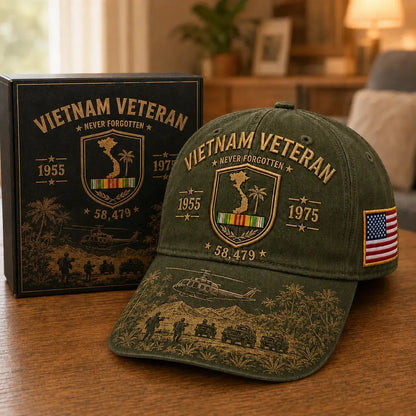 🏆Último día de promoción: ¡45% de descuento! 🏜️ Gorra conmemorativa para veteranos de la Guerra del Golfo – Gorra de veterano con el escudo del desierto