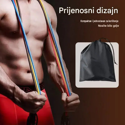 💪Set traka za otpor od 13 dijelova s ručkama, pogodan za korištenje u kućnoj teretani