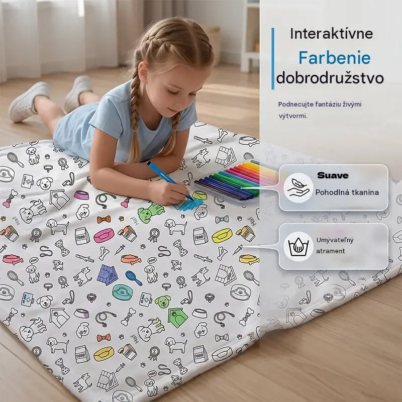 🎨Kreatívna sada na omaľovánky s pohodlnou dekou