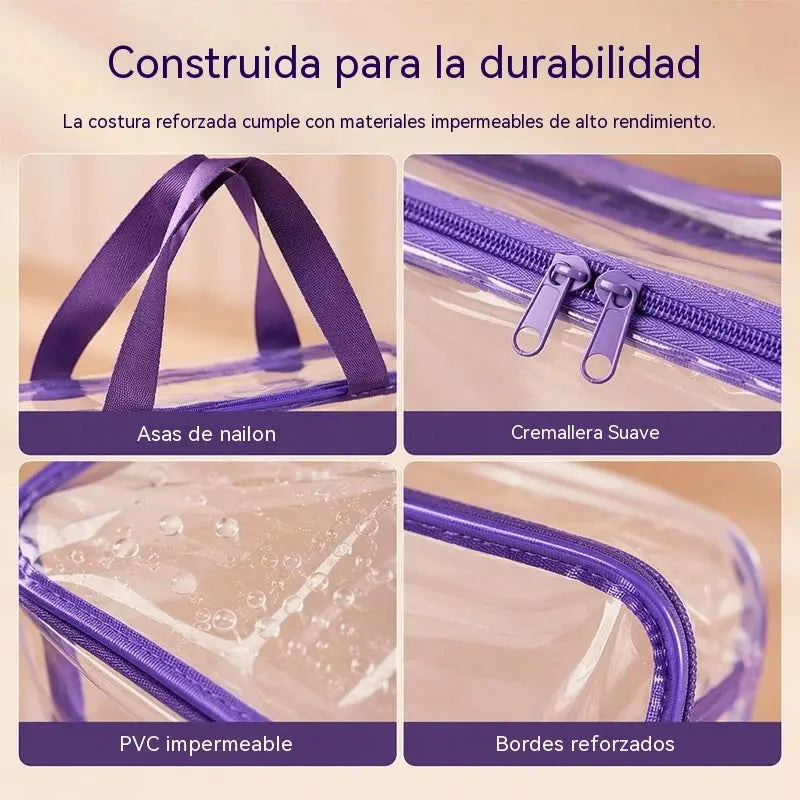 Compra 1 y llévate 1 gratis. Bolsa de almacenamiento de PVC transparente.