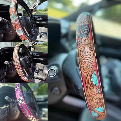Funda universal para volante de coche vaquero retro del oeste