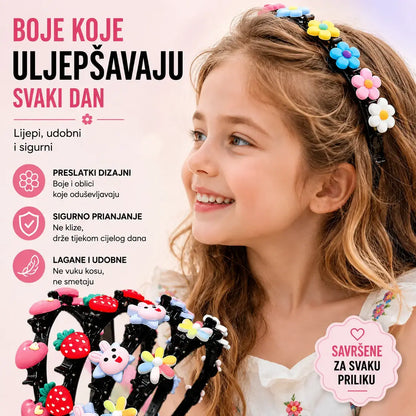 👑【5 komada】Štapići, kopče i pletene vrpce za djevojčice