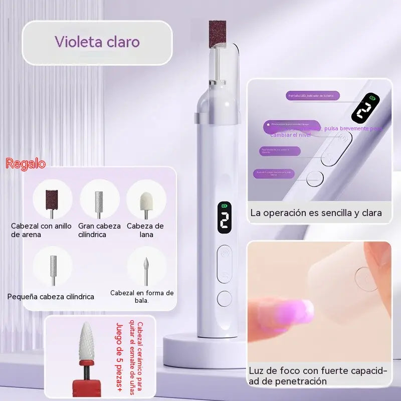 Torno de uñas eléctrico portátil y multifuncional