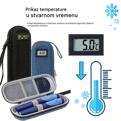 ❄️✈️Prijenosni hladnjak za inzulin s indikatorom temperature