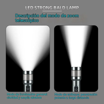 🔦 Linterna LED multifuncional con zoom