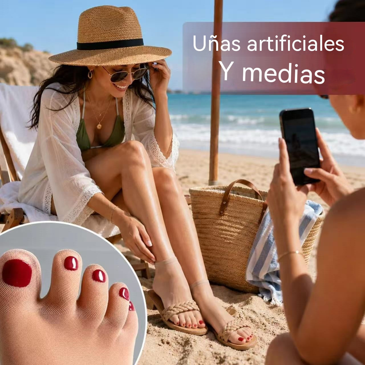 💅🦶Calcetines transparentes con diseño de pedicura | Pies elegantes al instante