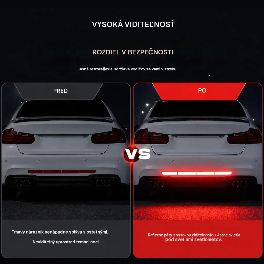 【10 kusů za pouhých 460 českých korun】✨🚗 Okamžitě upoutají pozornost! Vysoce lesklé reflexní ochranné lišty na nárazník.