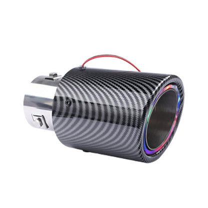 🚗🚗Tubo de escape con LED de fibra de carbono.