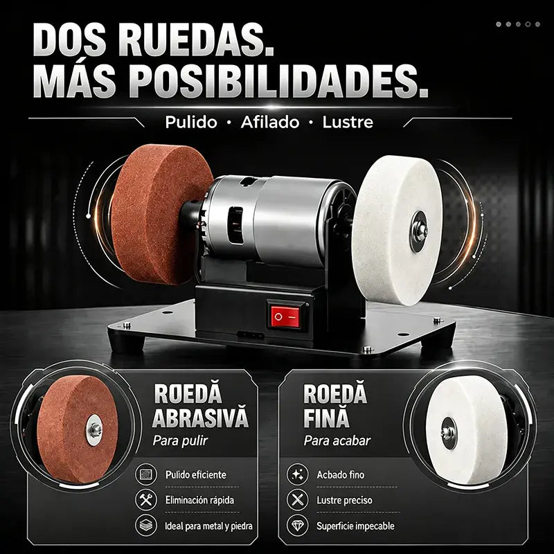 Lijadora de sobremesa pequeña, adecuada para lijar y pulir.