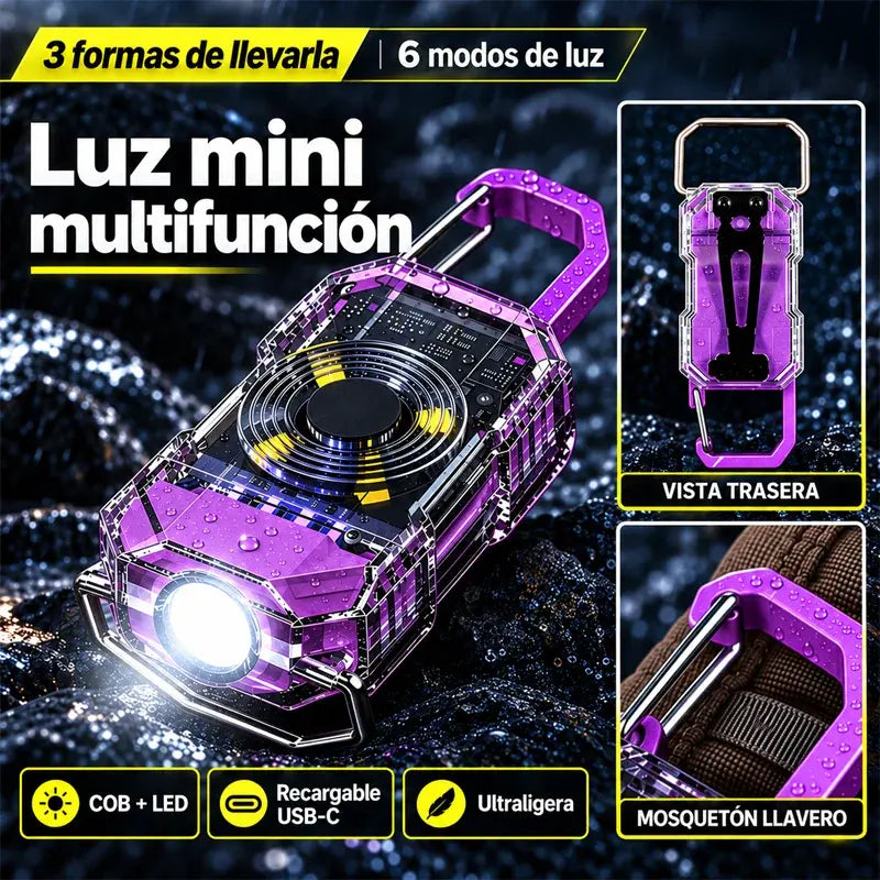 Mini linterna portátil de llavero