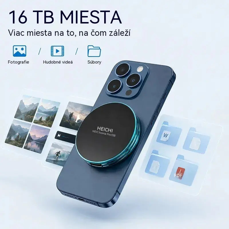 🧲16 TB vysokorýchlostný magnetický prenosný SSD | Rýchlosť prenosu 1050 MB/s a kompatibilita s viacerými zariadeniami ⚡
