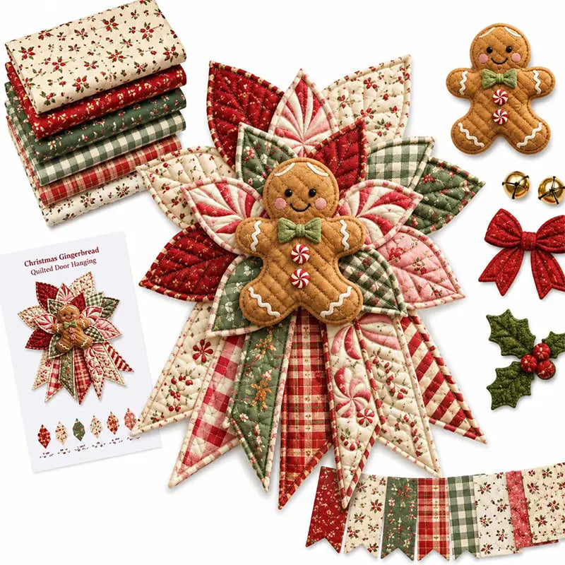 🎇🎄Prešívaná súprava na šitie na zavesenie na vianočné dvere (7 vzorov)
