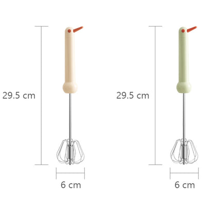 25€【 Conjunto de 2 piezas】Batidor de huevos semiautomático de acero inoxidable