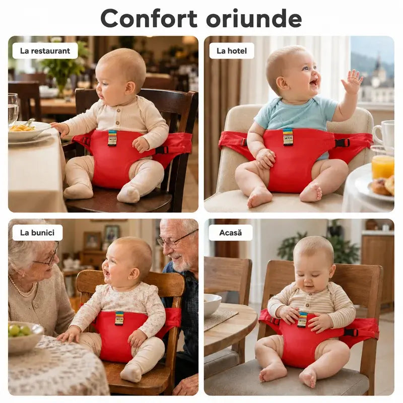 👶 Neizostavan proizvod za hranjenje djece tijekom putovanja! Sigurnosni remen za prijenosne hranilice – spreman za upotrebu jednim klikom i sa zaštitom od pada! ✨🎒