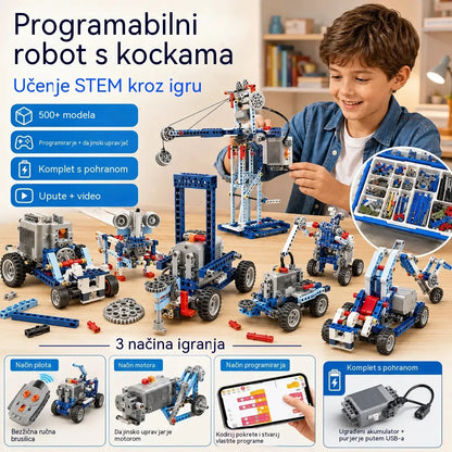 🔥[396 komada] [U vrećici - bez prijenosnog sustava] 26 €🤖🧩 [Ograničeno vrijeme 50% popusta] Dječji set za sastavljanje električnog robota
