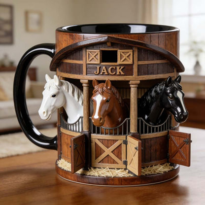 Taza personalizada con temática de establo