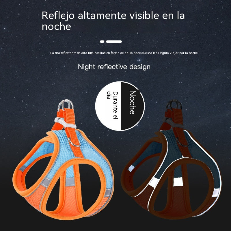 🐶🐱✨Arnés reflectante con correa para mascotas | Paseos más seguros