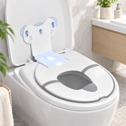 Asiento de inodoro para aprender a ir al baño, plegable y portátil, para niños pequeños.