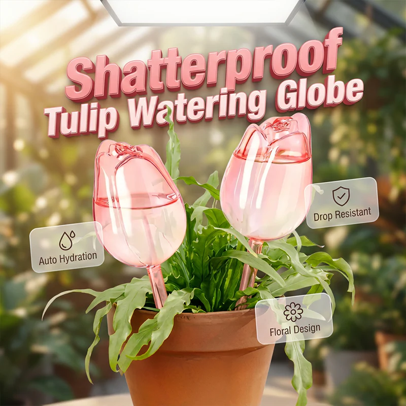 🌷¡Disfruta ahora de un 50% de descuento! ✨Bola de riego automática con forma de tulipán para plantas🎀