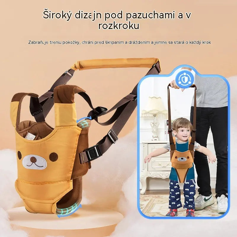 Priedušný postroj na učenie chôdze s oporou drieku – predchádza odreninám a nadmernému zaťaženiu