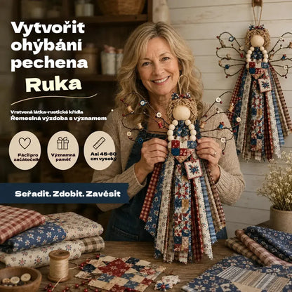 🔥 POSLEDNÝ DEŇ ZĽAVA 50% - Sada na zavesenie látky s motívom anjelov - Ušite si malé požehnanie, ktoré vydrží navždy