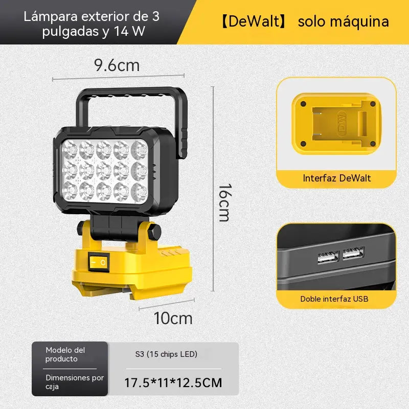🔥💡Svjetilna lampa s litijevom baterijom i USB sučeljem, prikladna za scenarije poput popravka automobila.