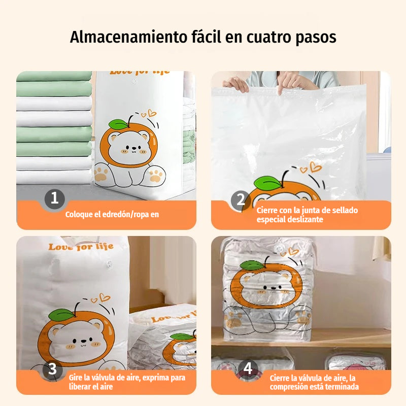 ✨🗃️ 5 artículos por 30 euros 💨 Bolsa de almacenamiento al vacío grande y comprimible: no requiere bomba, es a prueba de fugas e ideal para ahorrar espacio en maletas y en casa ✈️