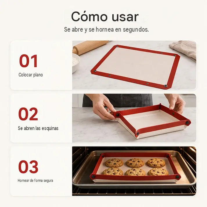 3 piezas por 29 euros 🍪 ¡50% DE DESCUENTO AHORA! 🧁 Tapete de silicona reutilizable antiadherente para hornear: resistente al calor, duradero y fácil de limpiar. Perfecto para galletas, pasteles y hornear sin ensuciar ✨