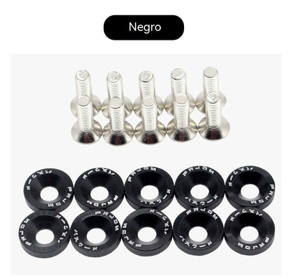 🔥 Kit de arandelas M6 de colores para modificación de vehículos