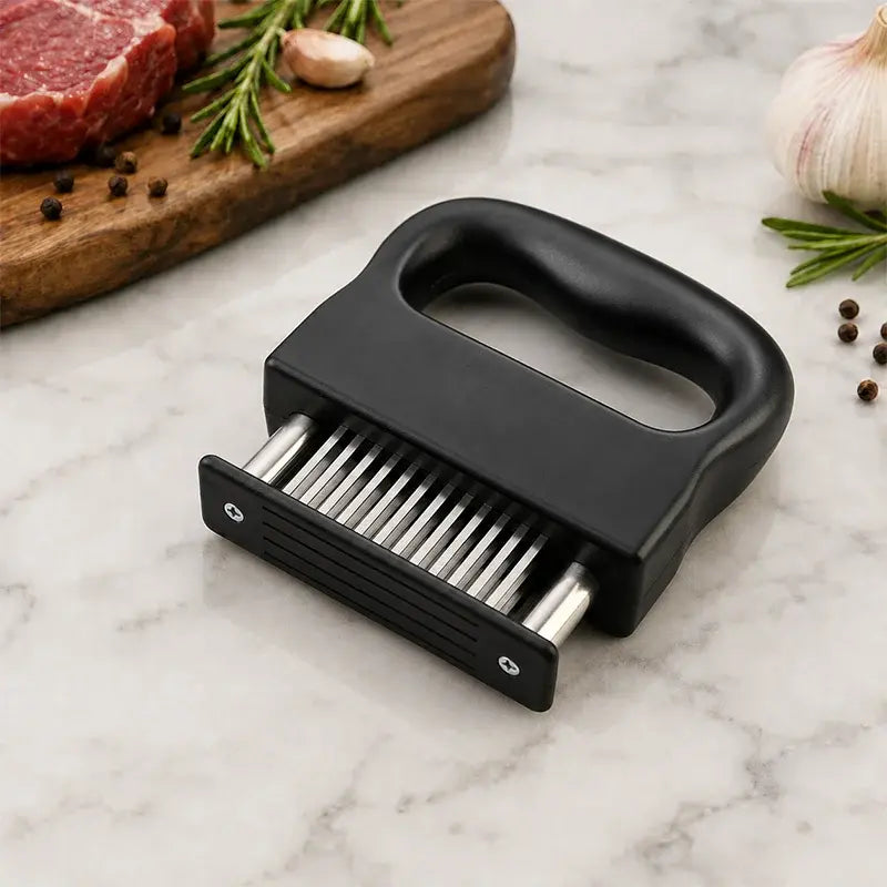 📢 ¡¡50% de descuento!! 🎉 Ablandador de carne con 48 cuchillas de acero inoxidable: ablanda en segundos, apto para lavavajillas e incluye funda protectora segura. 🔪